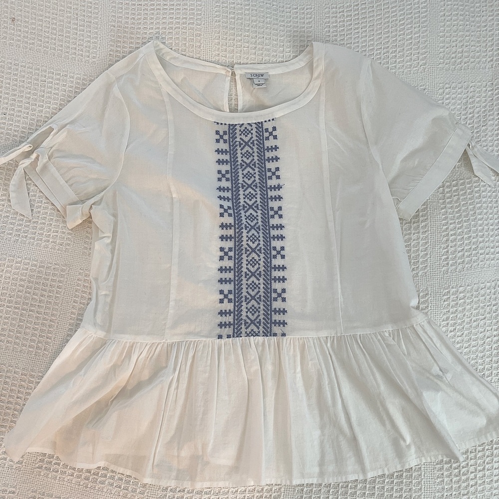 J Crew Boho Peplum Top